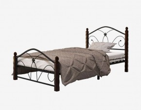 Кровать "Селена 1" Черная (900*2000) (ножки-шоколад) с коваными элементами в Надыме - nadym.mebel-74.com | фото