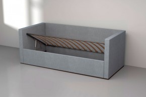Кровать с ПМ (арт.030) (с/м 900*2000мм) (б/матр), ткань серый в Надыме - nadym.mebel-74.com | фото