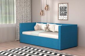 Кровать с ПМ (арт.030) (с/м 900*2000мм) (б/матр), ткань синяя в Надыме - nadym.mebel-74.com | фото