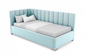 Кровать угловая Хлоя интерьерная +основание (90х200) 2 кат. ткани в Надыме - nadym.mebel-74.com | фото