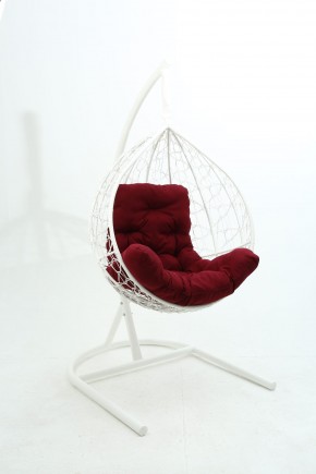 Подвесное кресло Бароло (белый/бордо) в Надыме - nadym.mebel-74.com | фото