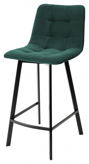 Полубарный стул CHILLI-QB SQUARE зеленый #19, велюр / черный каркас (H=66cm) М-City в Надыме - nadym.mebel-74.com | фото