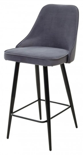 Полубарный стул NEPAL-PB СЕРЫЙ #27, велюр/ черный каркас (H=68cm) М-City в Надыме - nadym.mebel-74.com | фото