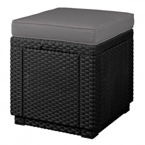 Пуфик Куб с подушкой (Cube with cushion) графит - прохладный серый в Надыме - nadym.mebel-74.com | фото