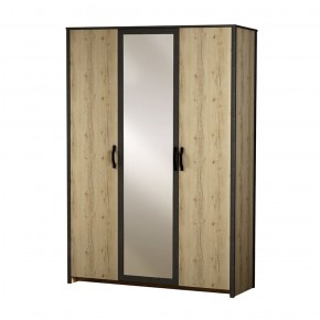 Шкаф 3-дверный с зеркалом №885 Гранж в Надыме - nadym.mebel-74.com | фото