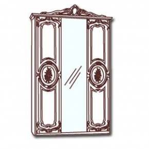 Шкаф 3-х дверный с зеркалами (01.143) Роза (беж) в Надыме - nadym.mebel-74.com | фото