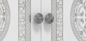 Шкаф 4-х дверный с зеркалами (12.244) Грация (белый/серебро) в Надыме - nadym.mebel-74.com | фото