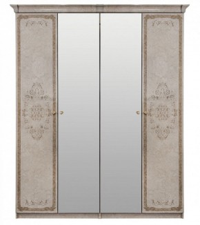 Шкаф 4-х створчатый (1+2+1) с Зеркалом "Патрисия" (крем) в Надыме - nadym.mebel-74.com | фото