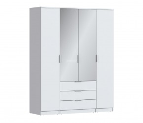 Шкаф 4х дверный с зеркалами Николь СБ-2595/1 (Белый) в Надыме - nadym.mebel-74.com | фото