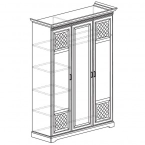 Шкаф для одежды 3-дверный №800 Парма кремовый белый в Надыме - nadym.mebel-74.com | фото