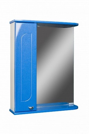 Шкаф-зеркало Радуга Синий металлик 55 левый АЙСБЕРГ (DA1129HZR) в Надыме - nadym.mebel-74.com | фото
