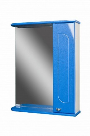 Шкаф-зеркало Радуга Синий металлик 55 правый АЙСБЕРГ (DA1129HZR) в Надыме - nadym.mebel-74.com | фото