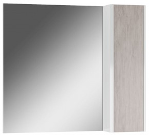 Шкаф-зеркало Uno 80 Дуб серый левый/правый Домино (DU1504HZ) в Надыме - nadym.mebel-74.com | фото
