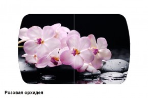 Стол Бостон 900*600 (опоры Брифинг) Стекло/фотопечать Розовая Орхидея в Надыме - nadym.mebel-74.com | фото