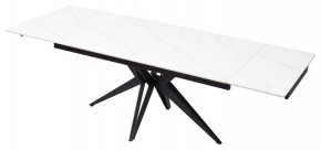 Стол FORIO 160 MATT WHITE MARBLE SOLID CERAMIC / BLACK, ®DISAUR в Надыме - nadym.mebel-74.com | фото