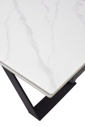 Стол LIVORNO 180 MATT WHITE MARBLE SOLID CERAMIC / BLACK, ®DISAUR в Надыме - nadym.mebel-74.com | фото