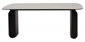 Стол NORD 200 TL-102 Бежевый мрамор, испанская керамика / черный каркас, ®DISAUR в Надыме - nadym.mebel-74.com | фото