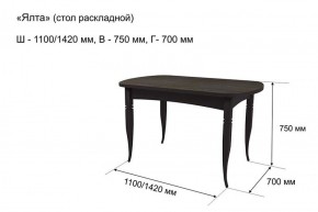 Стол раскладной Ялта (опоры массив цилиндрический) в Надыме - nadym.mebel-74.com | фото
