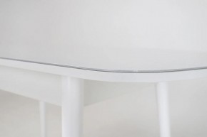 Стол раскладной со стеклом (опоры массив цилиндрический) "Хоста" в Надыме - nadym.mebel-74.com | фото