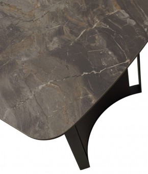 Стол RASMUS 160 KL-80 Серый мрамор, итальянская керамика / черный каркас, ®DISAUR в Надыме - nadym.mebel-74.com | фото
