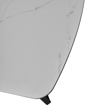 Стол RASMUS 160 TL-45 Белый мрамор, испанская керамика / черный каркас, ®DISAUR в Надыме - nadym.mebel-74.com | фото