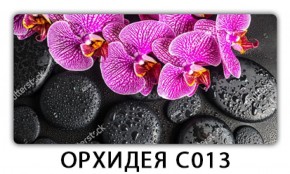 Стол раздвижной Трилогия с фотопечатью Орхидея C012 в Надыме - nadym.mebel-74.com | фото