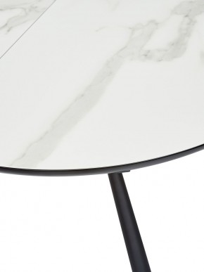 Стол VOLAND BIANCO TL-45 испанская керамика/ BLACK "белый мрамор" М-City в Надыме - nadym.mebel-74.com | фото