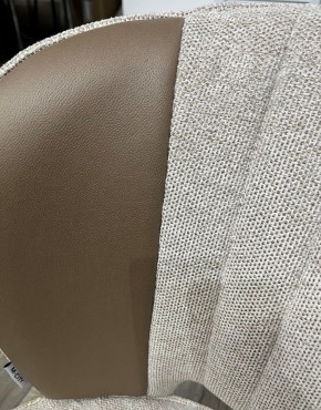 Стул HERMES WZ2042-02 светло-бежевый фактурный велюр/ HK017-31 серо-коричневый PU, М-City в Надыме - nadym.mebel-74.com | фото