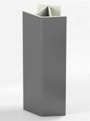 Угловое соединение для цоколя 135 гр. h100 мм (Алюминий, Белый, Черный, Сонома) в Надыме - nadym.mebel-74.com | фото