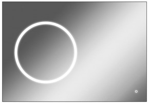 Зеркало Eclipse 100 black с подсветкой Sansa (SE1032Z) в Надыме - nadym.mebel-74.com | фото