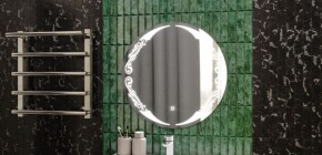 Зеркало Канберра 700х700 с подсветкой Домино (GL7032Z) в Надыме - nadym.mebel-74.com | фото